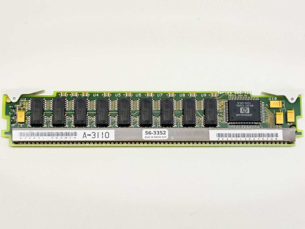 HP A2231-60001 8MB ECC SIMM memory module – front view showing component side with NEC memory chips and HP controller IC