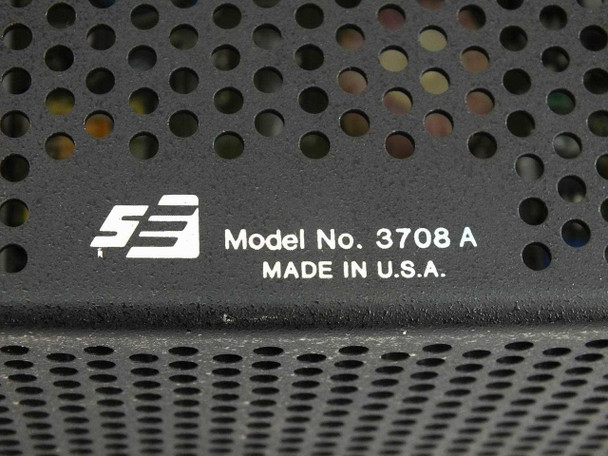 Schlage Electronics 3708A model number label on perforated front panel reading Model No. 3708 A Made in U.S.A.