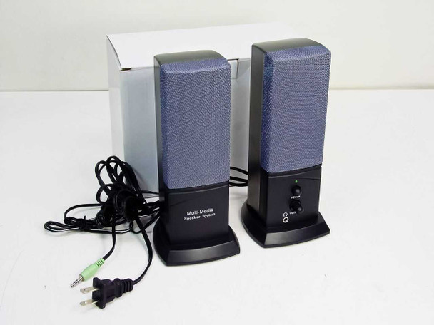 SL SL-001 Desktop Computer Multi-Media Speaker System w/ 2.5mm Headphone Jack
