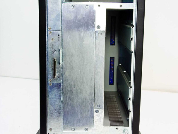 StorCase S10A107 bottom rear panel area showing SCSI host connection port and diagnostic LED