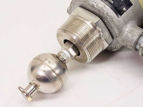 IMO Industries GEMS CS-800 Conductivity Sensor – close-up of stainless steel float ball and threaded NPT mounting body