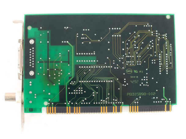 Intel EtherExpress 16 305896-004 — PCB back side showing solder traces, board number PB305898-002, and UL/ETL markings