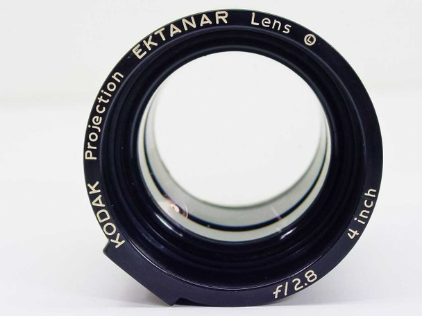 Kodak Projection Ektanar Lens front element view — full inscription reading KODAK Projection EKTANAR Lens 4 inch f/2.8