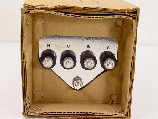 Filter Concepts 3E20-F screw terminal face with labeled terminals N, C, B, A and ground stud