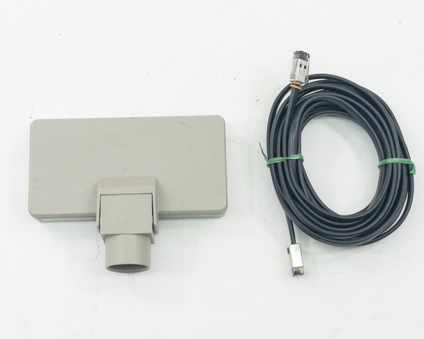 Spectra-Physics 960RD scale display rear view with post mount socket and connecting cable laid flat