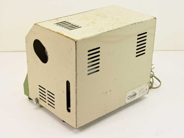 Rear and right side of Cooke TP-125mk2 enclosure showing ventilation slots and Cooke branding label
