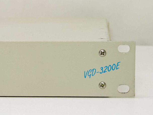 Leitch VGD-3200E model number label in blue handwriting on side of chassis