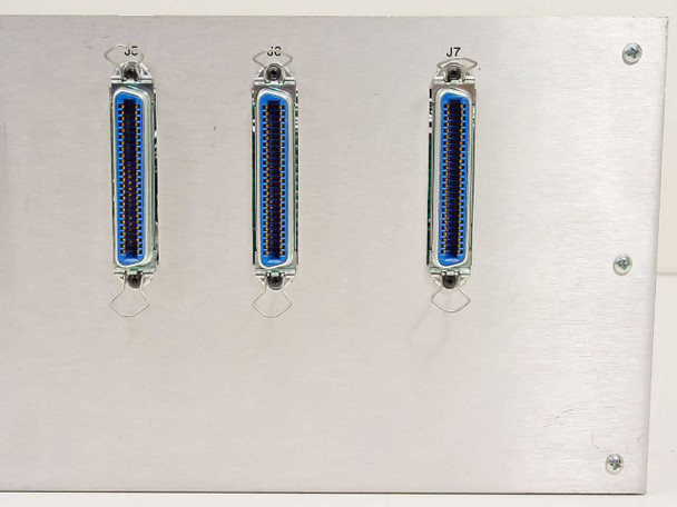Side panel of Matrix Systems 10360 showing three Centronics 50-pin connectors labeled J5, J6, and J7