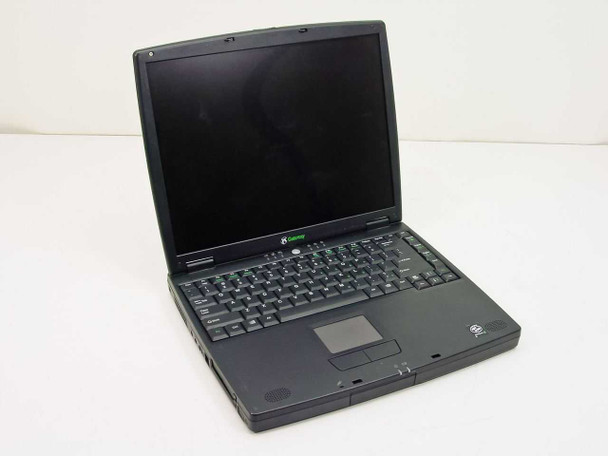 Gateway Solo 5300 laptop open front view showing keyboard, touchpad, and dark LCD display