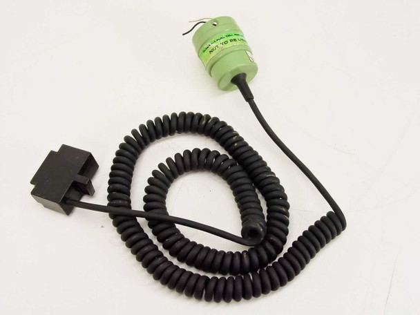 Hudson 5555 respiratory therapy gas cord with coiled black cable and green gas socket — full view