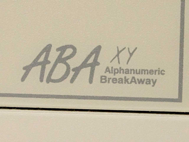 Leitch ABA XY Alphanumeric BreakAway logo close-up on front panel