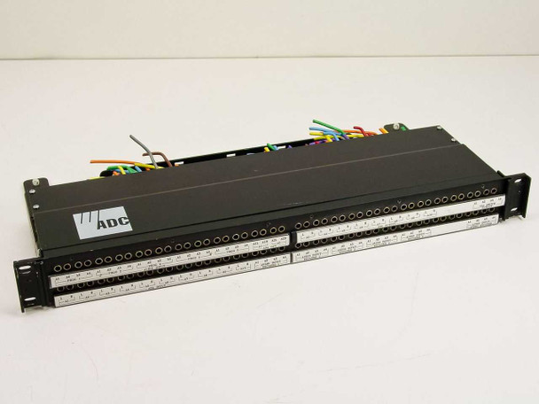 ADC BJF307-4MKIIHN 1U rackmount broadcast audio patch bay – front panel with TT bantam jacks and labeled port strips