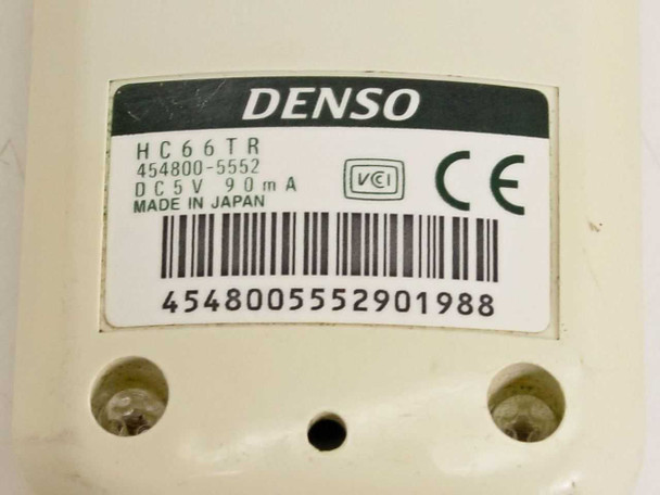 Denso HC66TR label showing model HC66TR, part number 454800-5552, DC 5V 90mA, Made in Japan