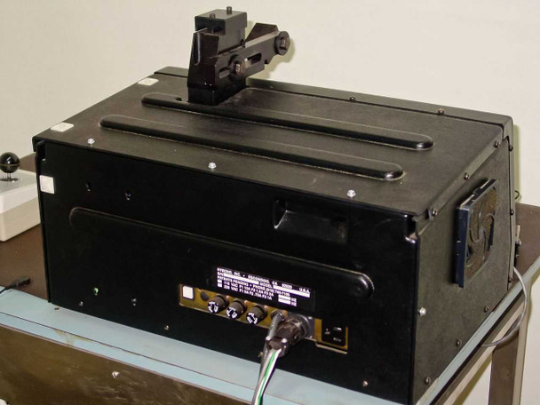 HyBond 616-12 bonder unit top and rear view showing X-Y linear stage rails and rear panel connections