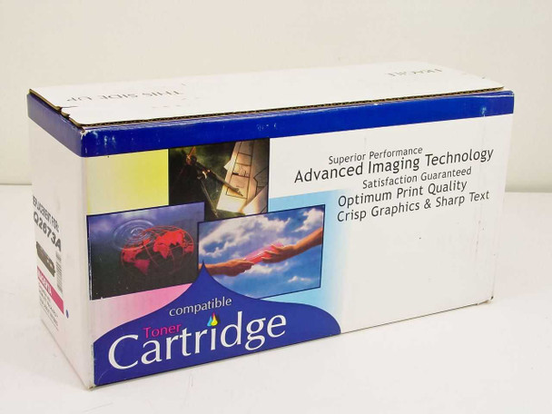 Compatible Q2673A Magenta Toner Cartridge box side — Advanced Imaging Technology branding, Q2673A part number visible on spine