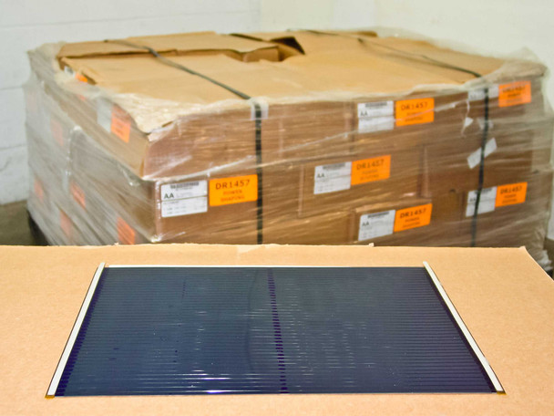 Uni-Solar Finished L-Strip Amorphous Solar Cells 7.5W 1.6V - Box of 100 Total