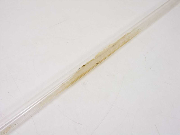 IHF 6548A4CHD UV curing lamp glass tube mid-section showing yellowing and residue deposits on the surface