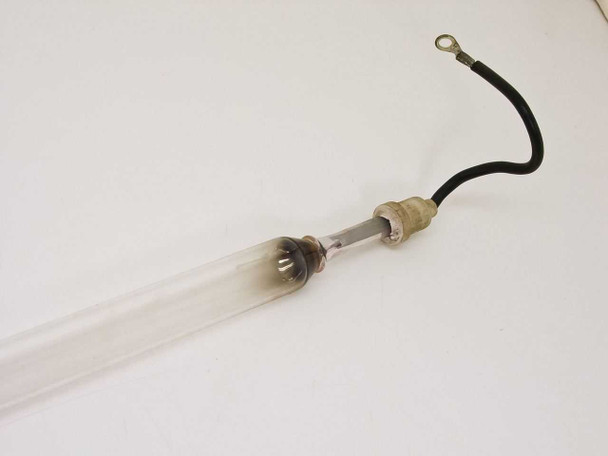 IHF 6548A4CHD UV lamp opposite end showing electrode tip and black lead wire with ring terminal