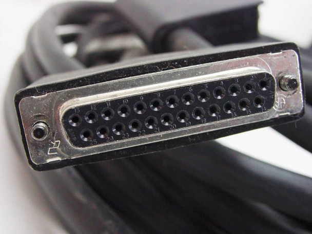 IBM 21F9350 cable DB25 female connector — alternate close-up showing pin arrangement and connector shell detail
