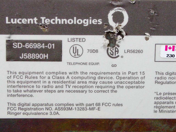 Avaya SD-66984-01 Definity DEF ECS Carrier Card Enclosure - No Power Supply