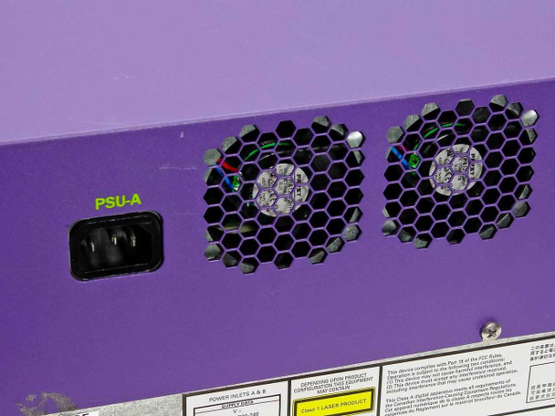 Extreme Networks Summit 7i rear panel — PSU-A module with IEC inlet and dual cooling fans