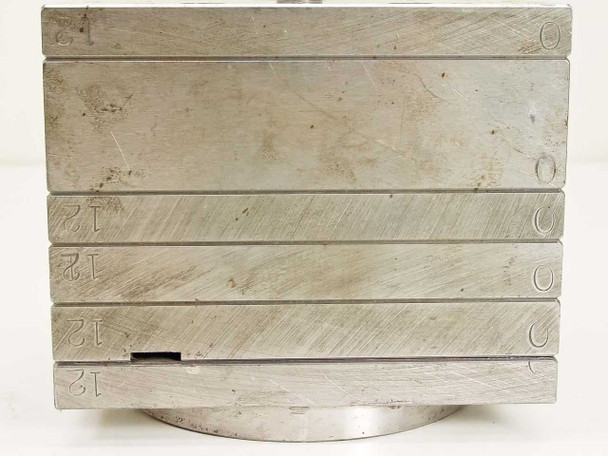 Spring Loaded CD Disk Inner Torsion Unit 20725 – side view showing engraved layer numbers (12, 15, 17) and machined stainless steel laminate plates