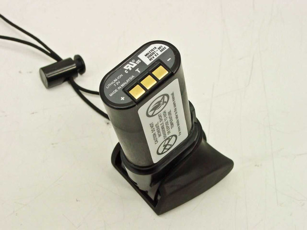 Zebra TR220 lithium-ion 7.2V 1900mAh battery with three gold contact pads and wrist strap dongle