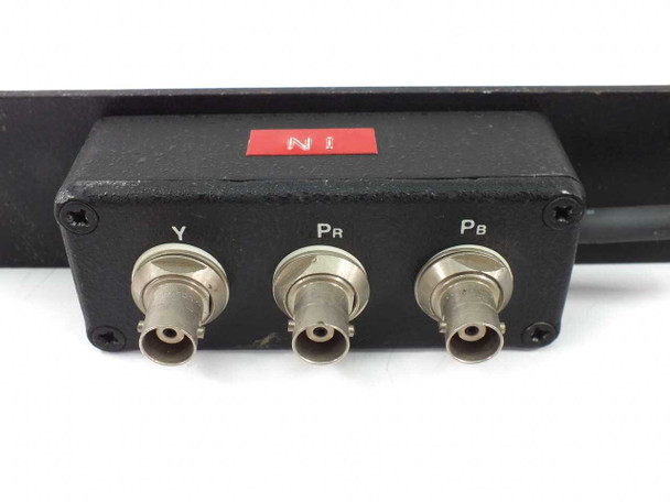 Component Video Inc 17612 – IN module close-up showing Y, Pr, Pb BNC connectors with red label