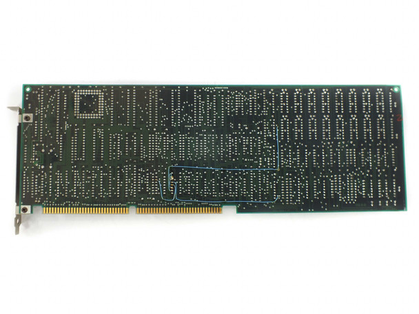 Zenith 85-3261-01 ISA CPU Memory Board – bottom/solder-side view showing PCB traces and full-length edge connector