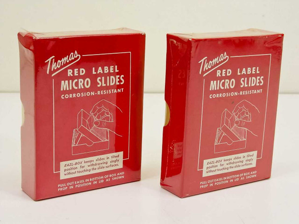 Thomas 6685-F20 Red Label 3x1 Microscope Slides - Lot of 2 Boxes