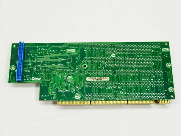 Dell 38506 backplane 49447B06EN – bottom (solder side) view showing PCB traces, barcode label, and edge connector