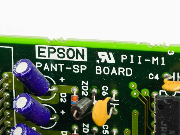 Close-up of Epson PII-M1 PANT-SP board silkscreen label showing brand, model, and board designation