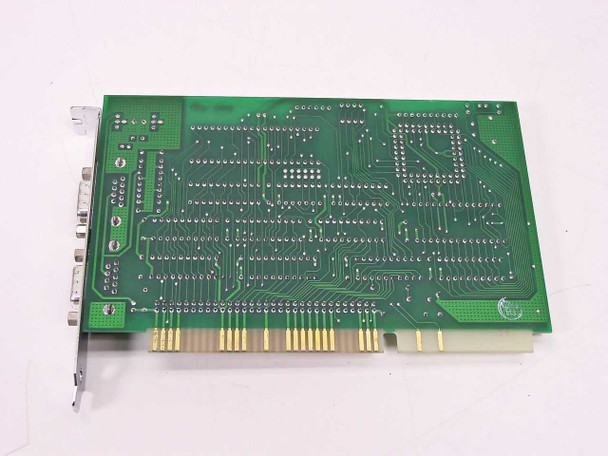 Artisoft E2M159235 LANtastic ISA network adapter — solder side showing clean green PCB and 16-bit ISA edge connector