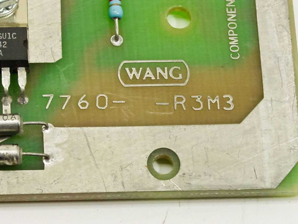 Wang 7760-R3M3 Power Module PCB board – close-up of silkscreen showing WANG logo and model number 7760-R3M3 on board edge