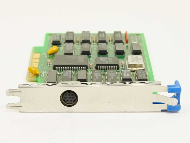 Sun Microsystems TOPS Flashcard MC 501-1631-01 — bracket-end view showing Mini-DIN 8-pin rear bracket connector and blue card retainer tab