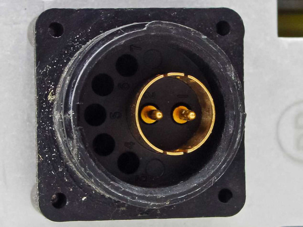 Gould 13-4615-10 rear circular multi-pin connector – 2-pin gold contact insert on black housing
