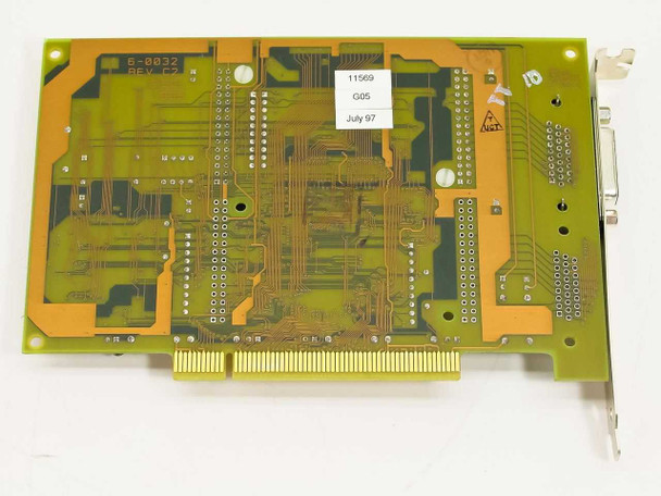 SDL Communications WANic 5-0032G PCI WAN adapter card – solder/bottom side view showing PCB markings '5-0032 REV C2' and sticker dated July 97