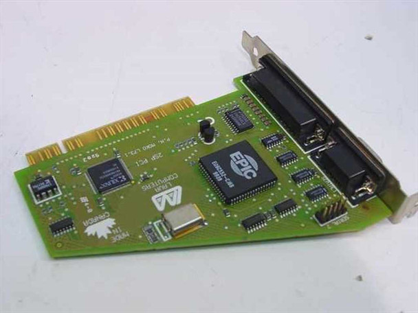 Lava Computers Moko L73.1 2SP PCI serial parallel adapter card — top/component side view showing Xilinx FPGA and EPROM chips