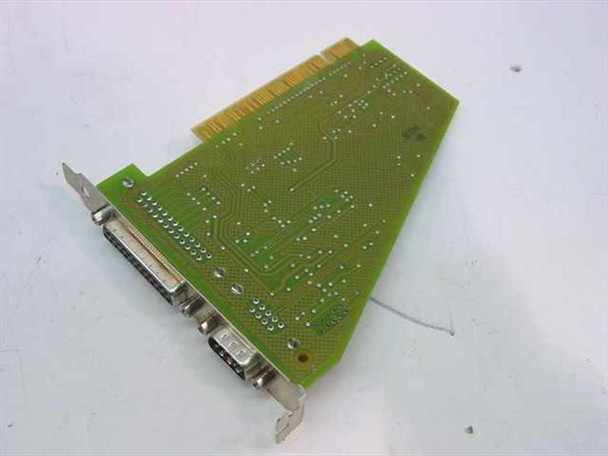 Lava Moko L73.1 2SP PCI card — solder side and bracket showing DB25 parallel and DB9 serial ports