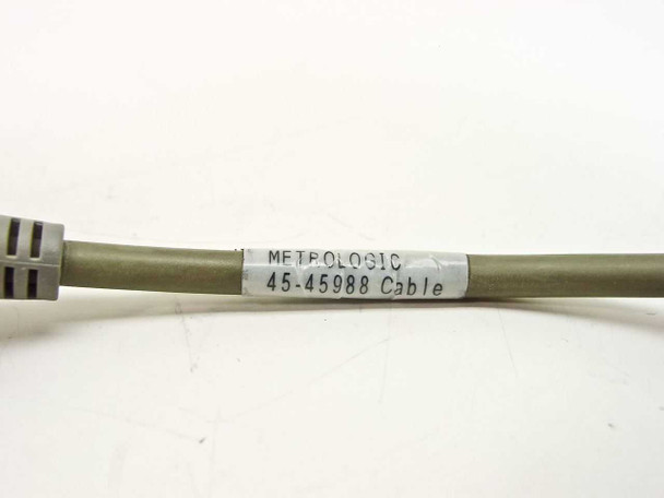 Metrologic 45-45988 cable label close-up showing part number printed on cable body