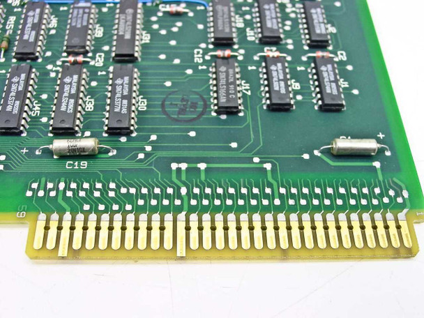 Siemens TMDA Card S30810-Q1748-X — opposite corner detail of component side showing additional IC chips and card-edge connector contacts