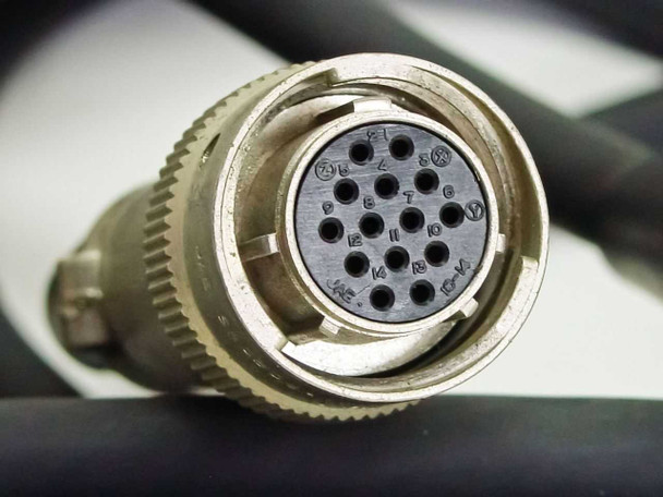 Second JAE connector face close-up showing 14-pin socket layout and housing detail