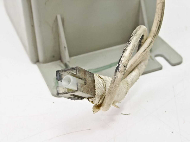 Matsushita EUK-66HN3A High Voltage Unit – close-up of high-voltage output lead showing aged insulation and connector end