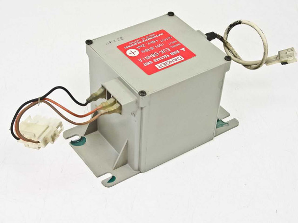 Matsushita EUK-66HN1A High Voltage Unit — rear-left three-quarter view showing opposite side of enclosure with wiring leads and mounting feet visible