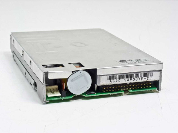 Citizen OSDA-59C floppy drive – side and rear view showing 34-pin ribbon connector header and barcode label A59C 349001E-23