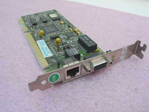 IBM 41H8452 16/4 Auto ISA Token Ring Network Card – front angled view showing RJ-45 and DB9 bracket connectors