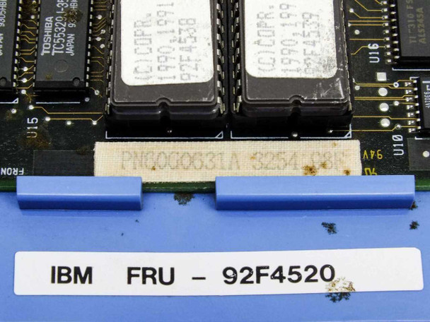 IBM Token Ring MCA Adapter close-up of board label showing PN 60G0631A and IBM FRU 92F4520 sticker