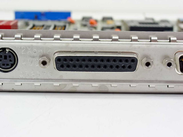 Close-up of I/O bracket showing DB-25 parallel connector port