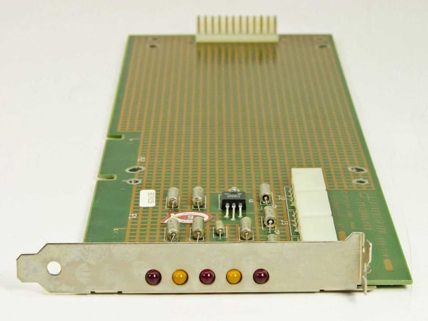 Diversified Technology CPS-710 ISA board – angled side view showing ISA edge connector and front bracket with five LED indicators