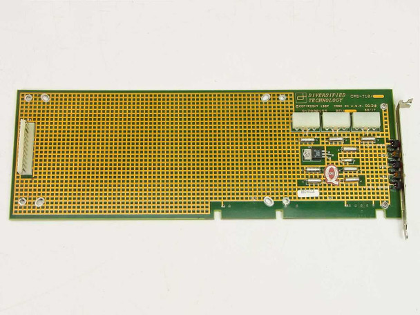 Diversified Technology CPS-710 ISA power monitor board – top component side view showing full PCB layout